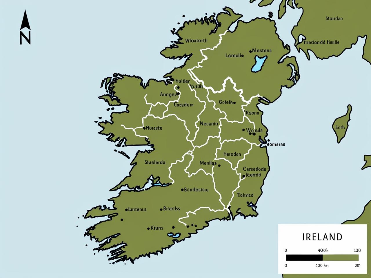Map of Southwest Ireland