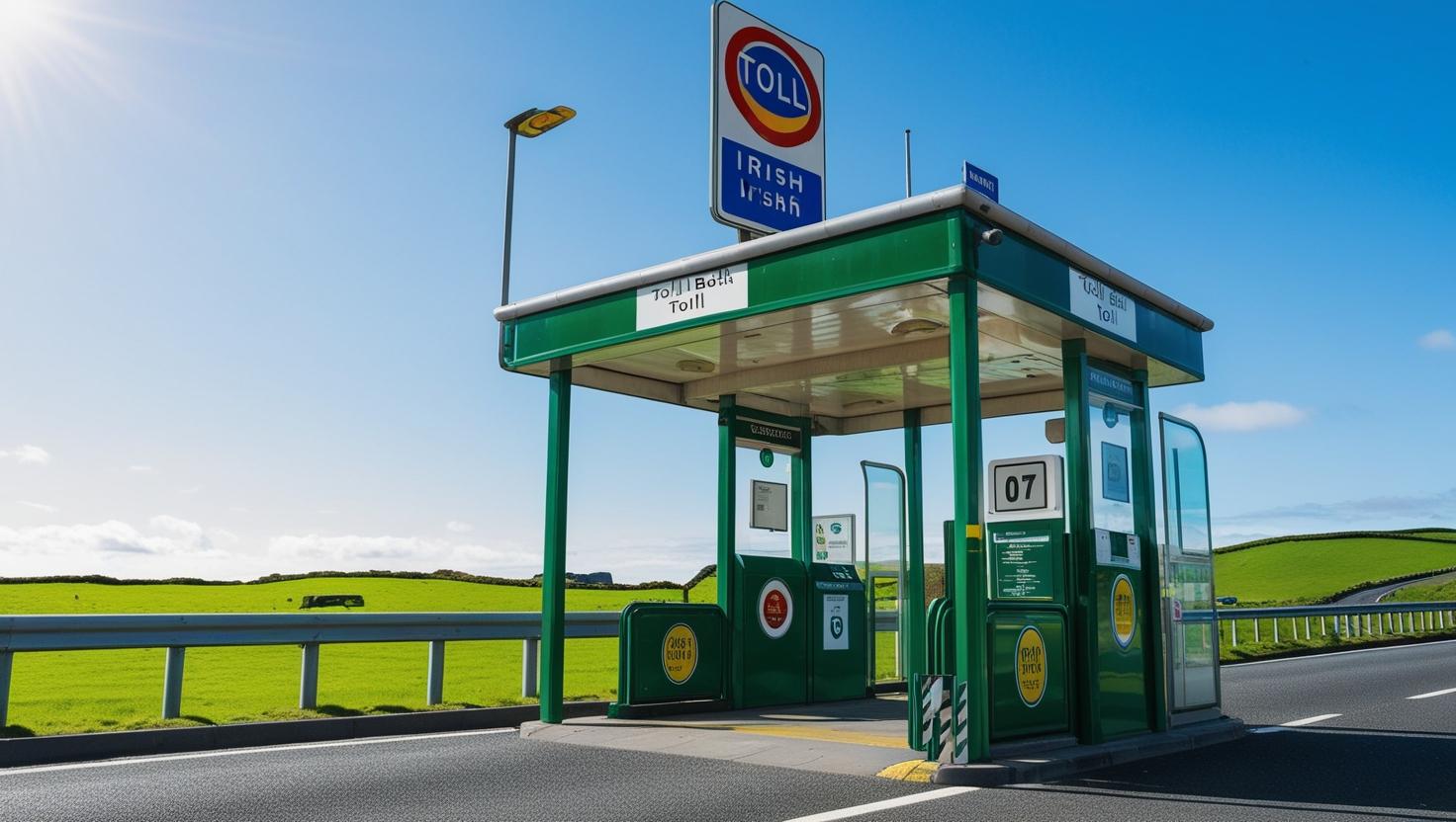 Toll booth on an Irish motorway